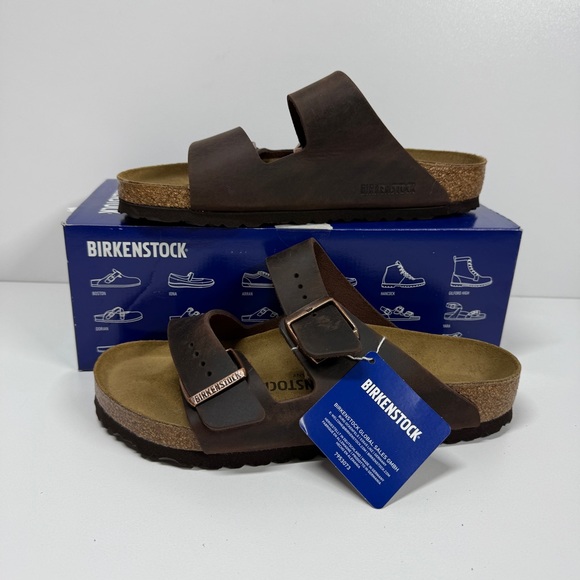 NIB • Birkenstock Arizona Oiled Leather Size: 39 L8/M6 - Normal Width - Picture 1 of 7